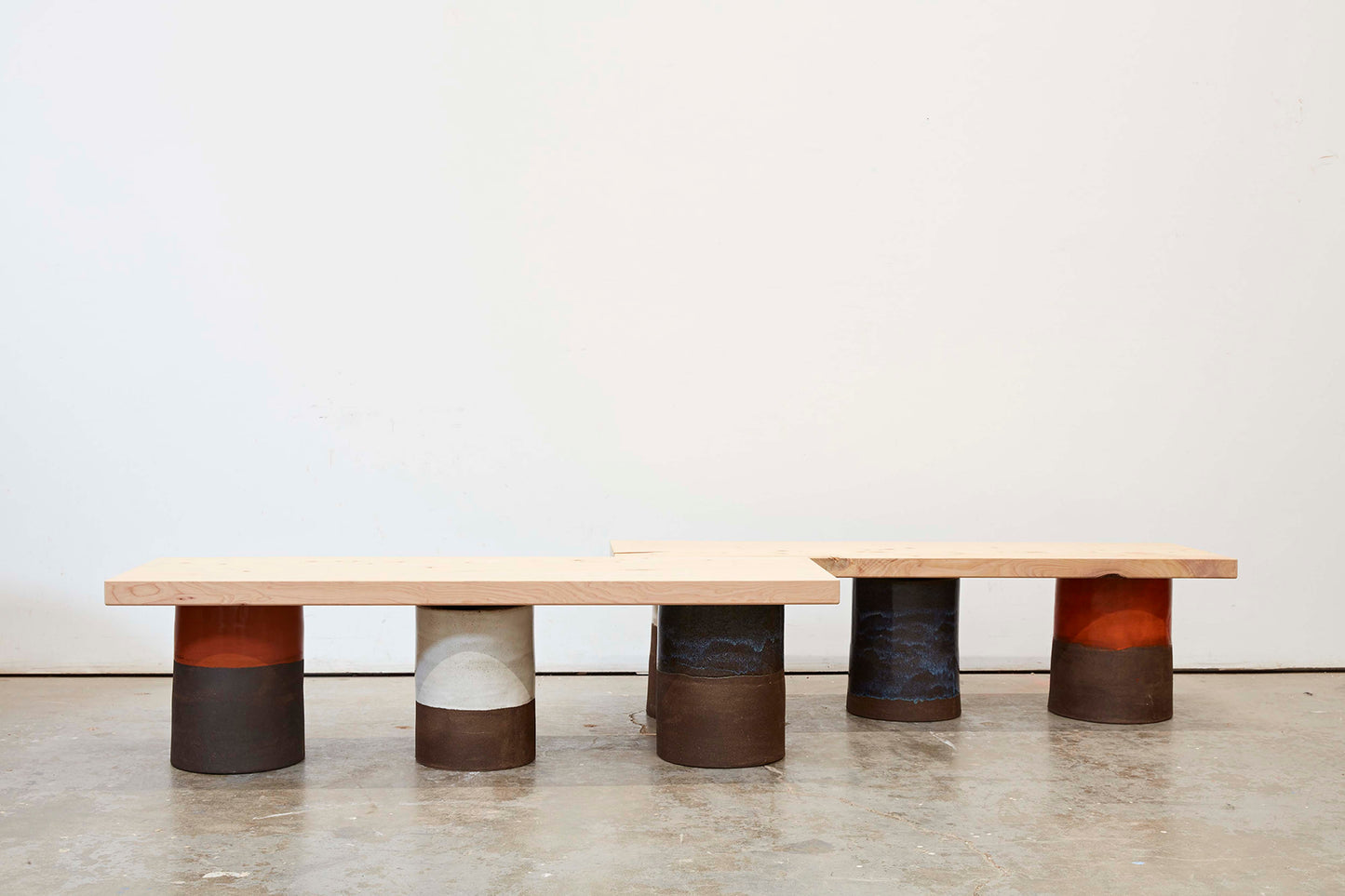 Ceramic/Cypress bench