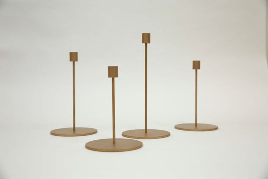 Disc/Cylinder, Brass Candleholders